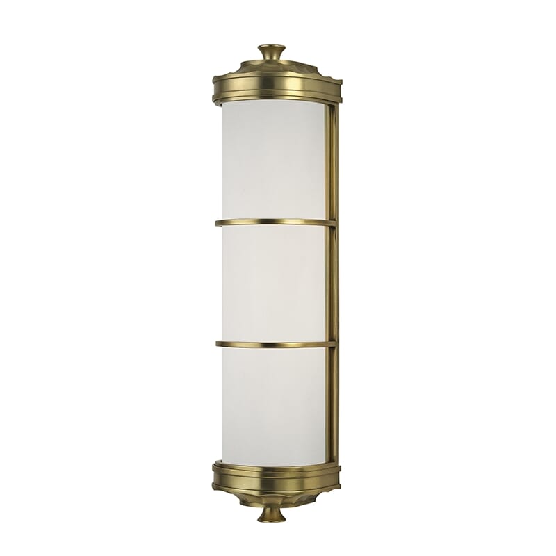 Albany 2-Light 5" Bathroom Vanity Light in Aged Brass