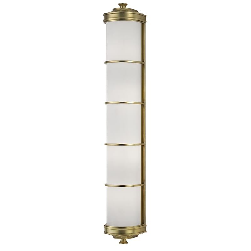 Albany 4-Light 5" Bathroom Vanity Light in Aged Brass