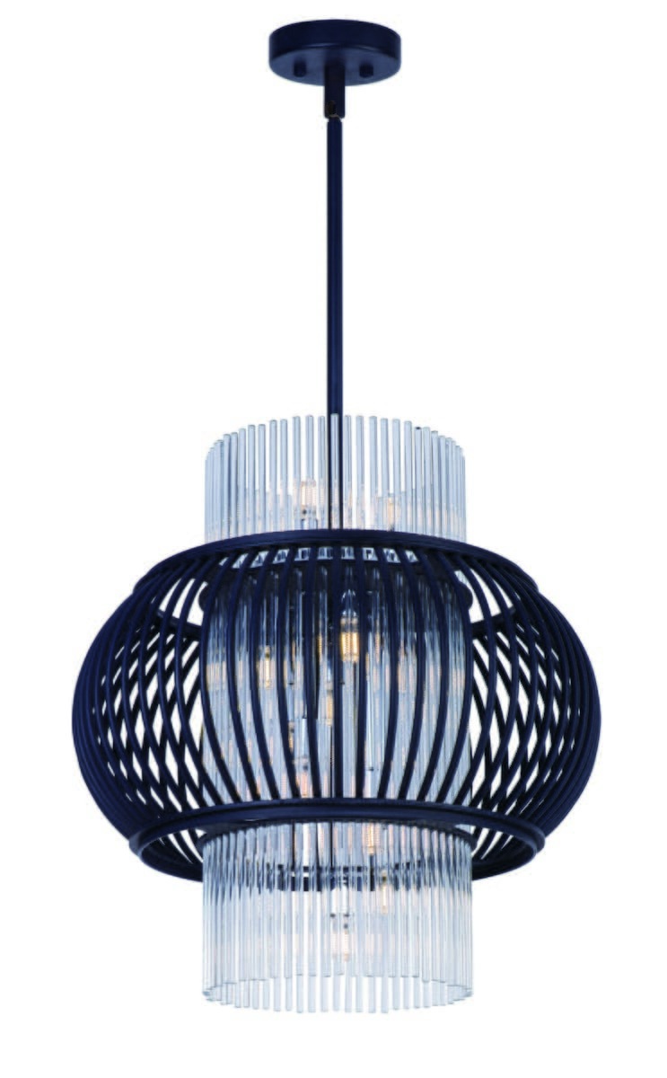 Aviary 21"" 13-Light Clear Pendant in Anthracite -  Maxim Lighting, 38386CLAR