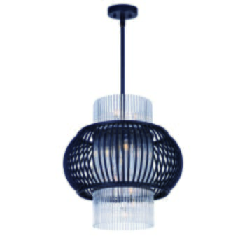 Maxim Lighting Aviary 21" 13-Light Clear Pendant in Anthracite
