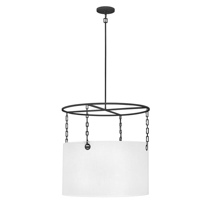 Hinkley Tribeca 6-Light Chandelier In Black Hinkley Tribeca 6-Light Chandelier In Black