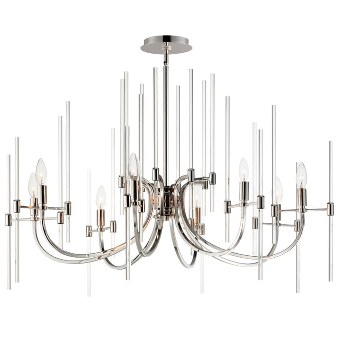 Divine 8-Light Chandelier in Polished Nickel Divine 8-Light Chandelier in Polished Nickel
