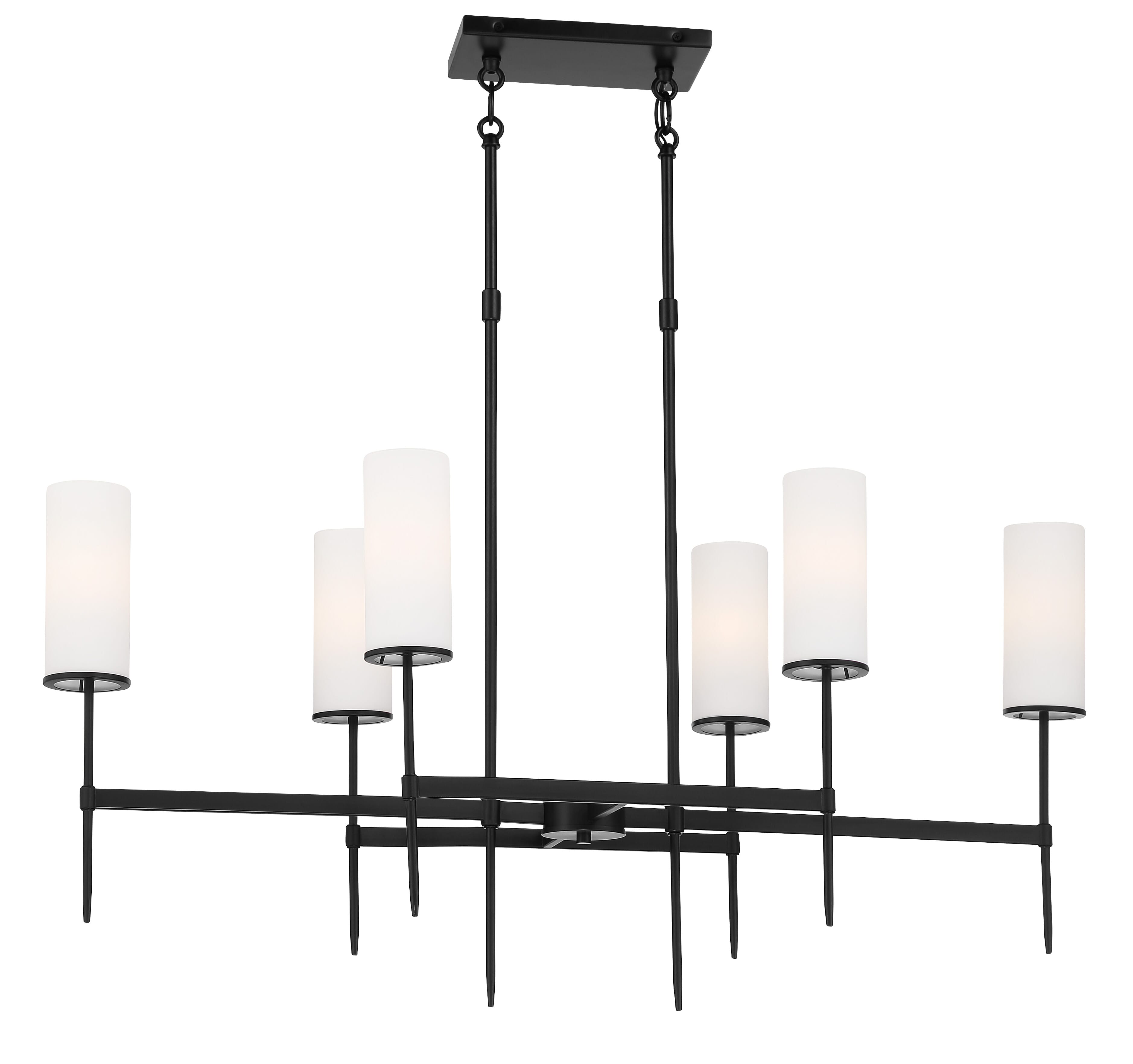 6-Light Kitchen Island Light in Coal