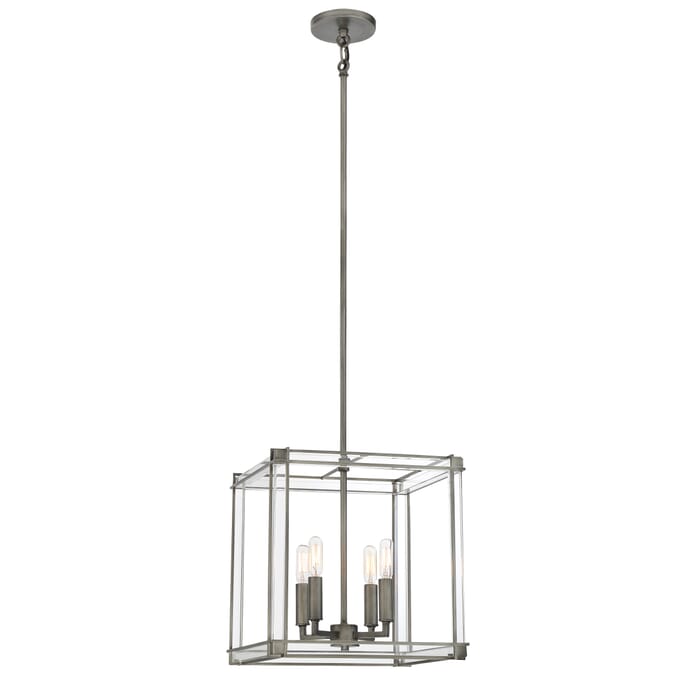 Minka Lavery 4-Light Pendant Light in Painted Antique Nickel Minka Lavery 4-Light Pendant Light in Painted Antique Nickel