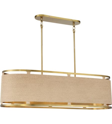 Windward Passage 8-Light Kitchen Island Light in Soft Brass