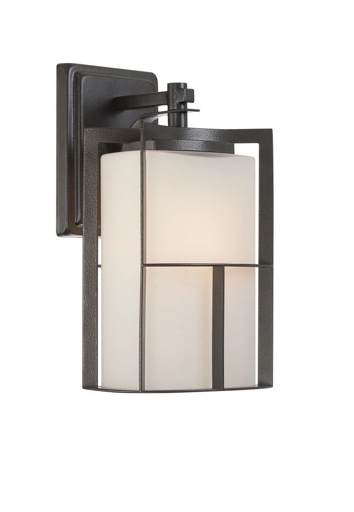 Braxton 1-Light Wall Lantern in Charcoal