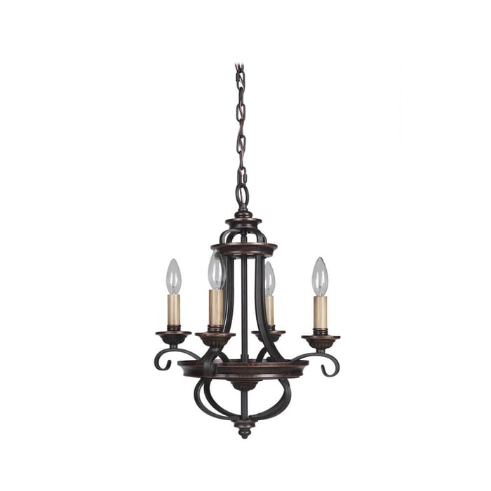 Craftmade Stafford 4-Light Traditional Chandelier in Aged Bronze with Textured Black Craftmade Stafford 4-Light Traditional Chandelier in Aged Bronze with Textured Black