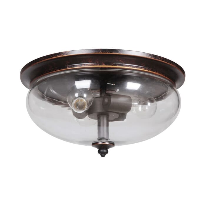 Craftmade Stafford 3-Light 15" Ceiling Light in Aged Bronze with Textured Black Craftmade Stafford 3-Light 15" Ceiling Light in Aged Bronze with Textured Black