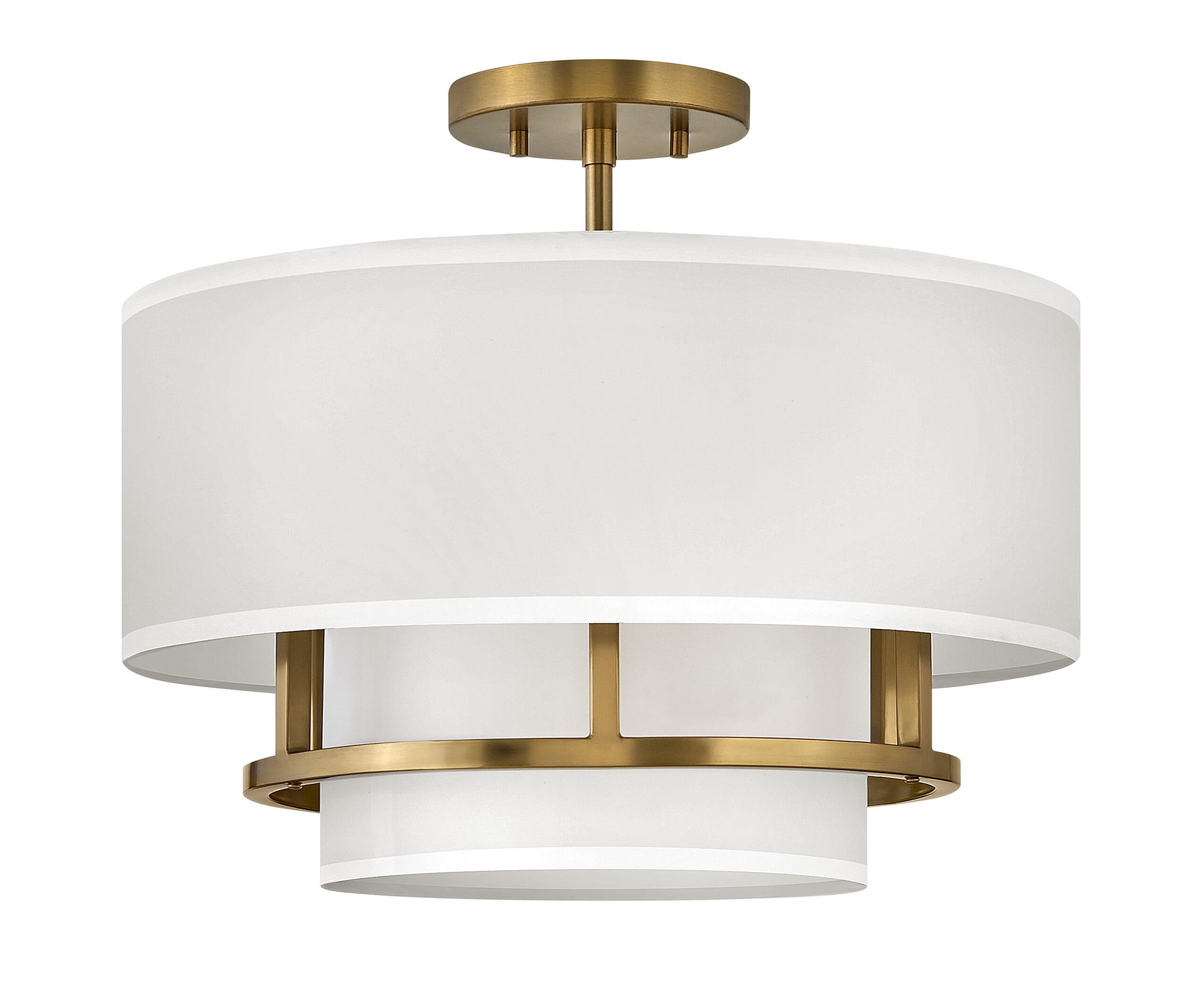 Lacquered Brass LED Semi-Flush Mount from the Graham Collection