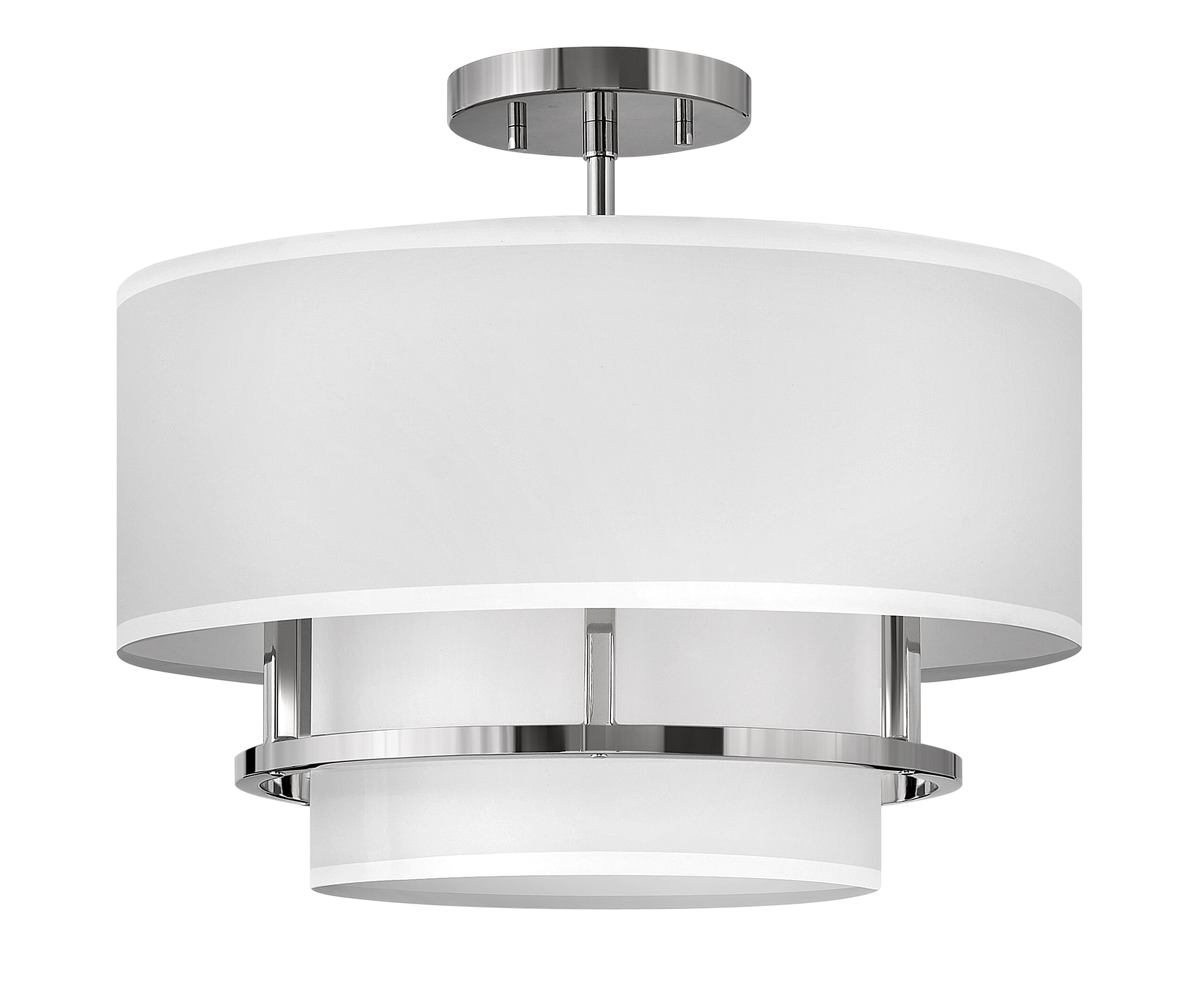 Polished Nickel LED Semi-Flush Mount from the Graham Collection