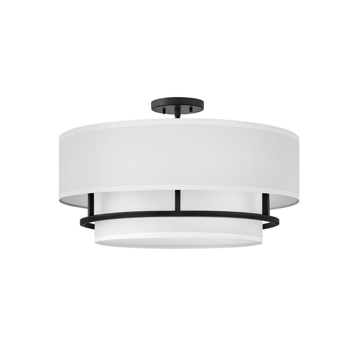 Hinkley Graham 4-Light Semi-Flush Ceiling Light In Black Hinkley Graham 4-Light Semi-Flush Ceiling Light In Black
