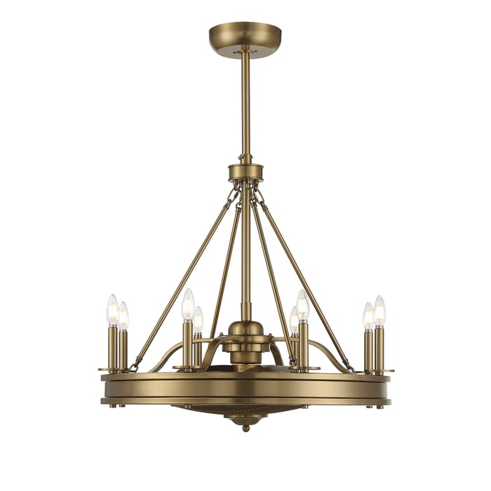 Savoy House Lyon 8-Light Fan D'Lier in Warm Brass Savoy House Lyon 8-Light Fan D'Lier in Warm Brass
