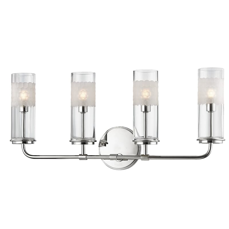 Wentworth 4-Light 10" Wall Sconce in Polished Nickel