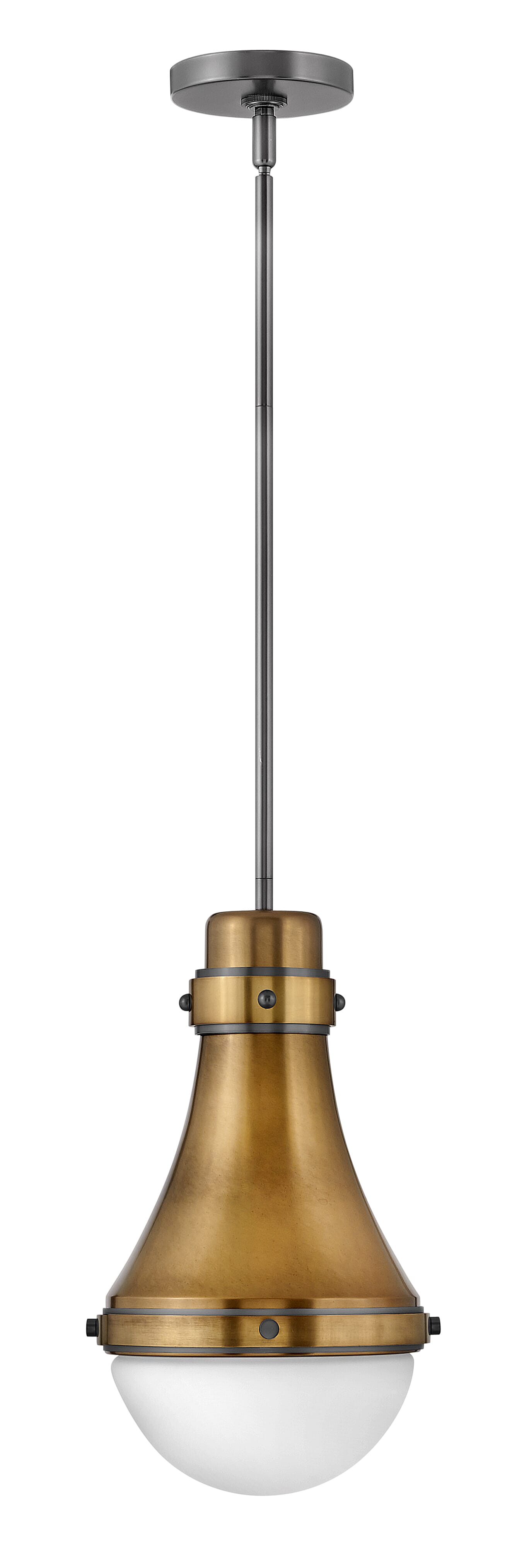 Heritage Brass LED Pendant from the Oliver Collection