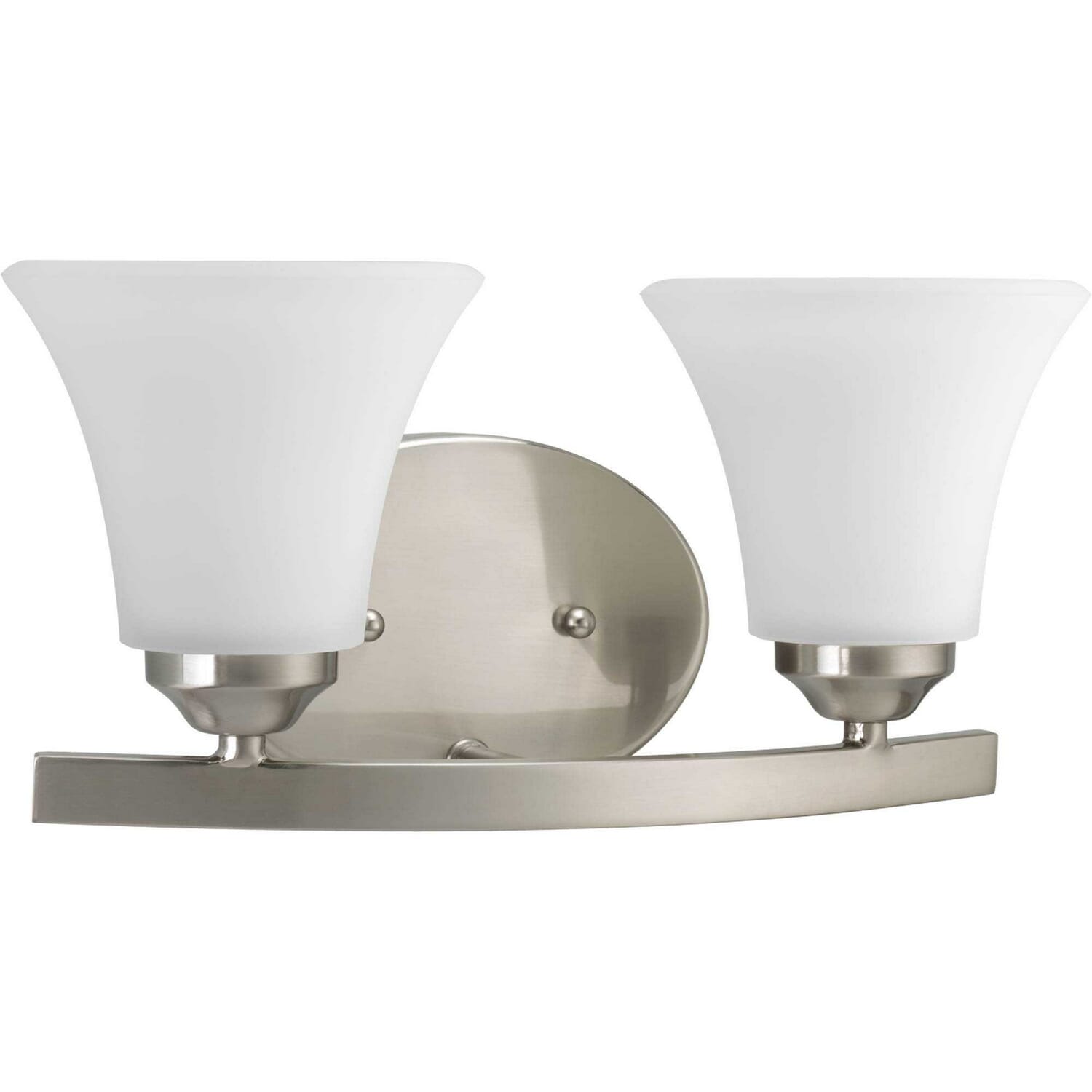 Brushed Nickel Two Light Bath Bracket from the Adorn Collection