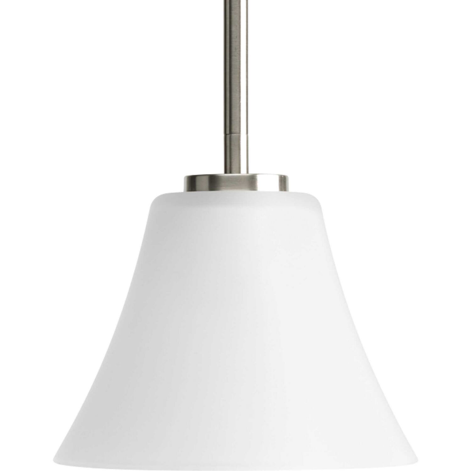 Brushed Nickel One Light Pendant from the Bravo Collection