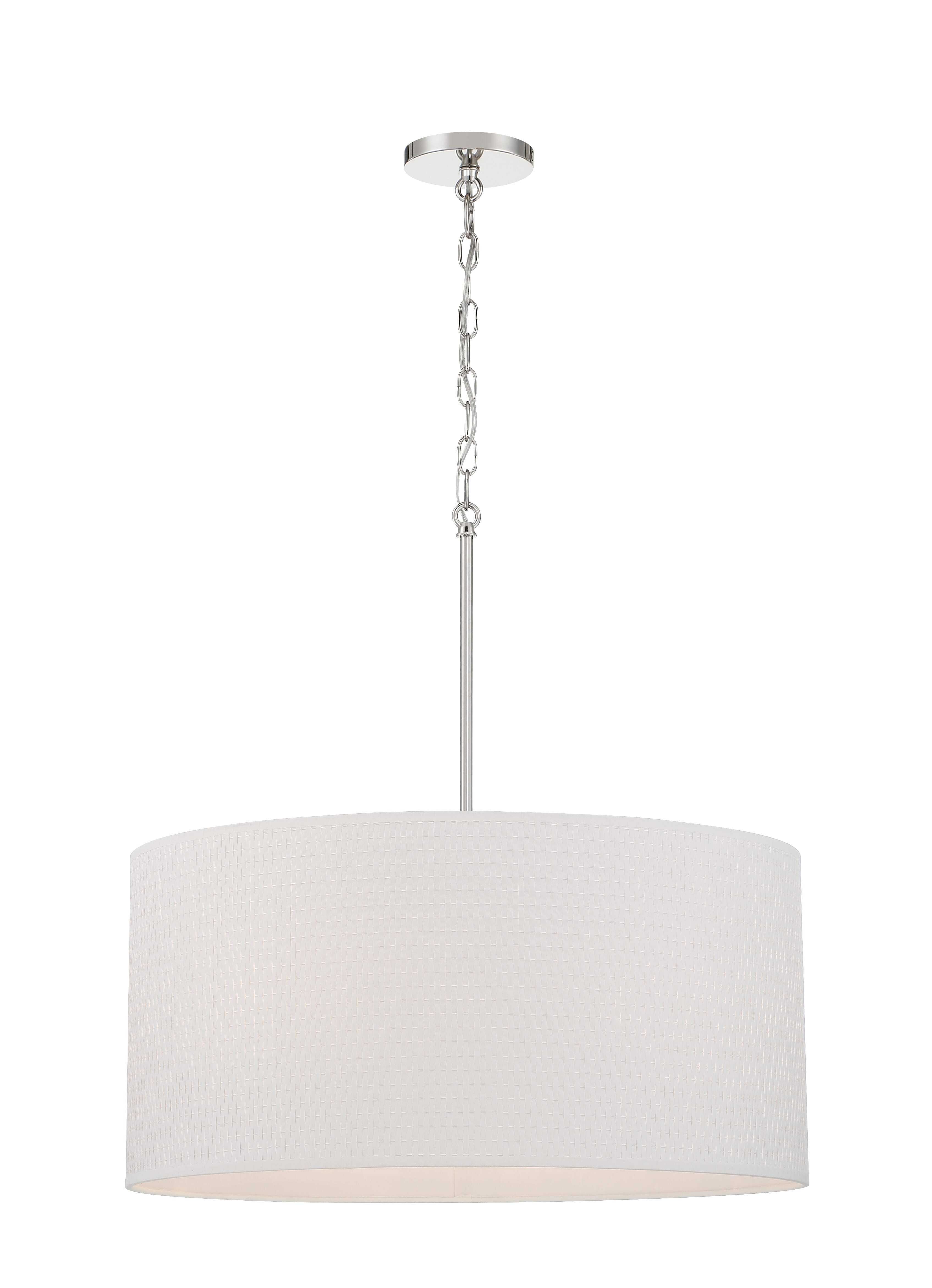 6-Light Pendant Light in Polished Nickel