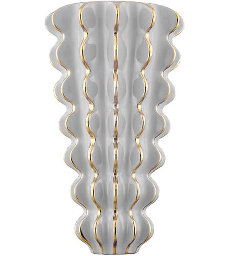 Corbett Esperanza 2-Light Wall Sconce in Ceramic Gloss Gray