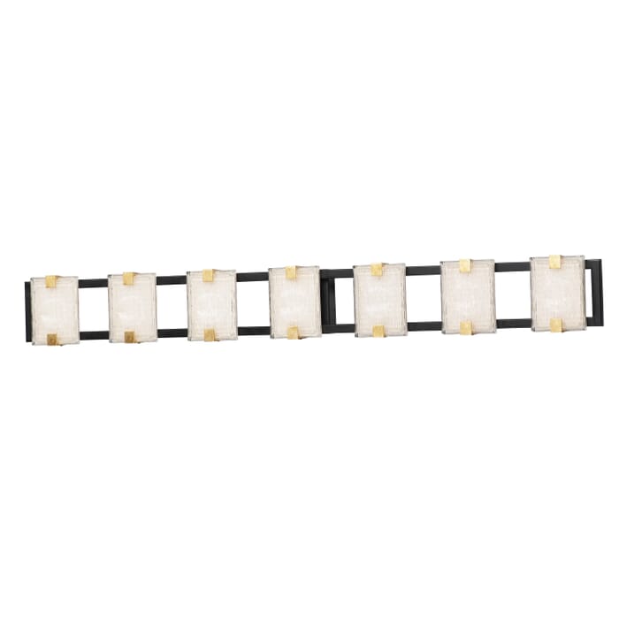 Maxim Lighting Radiant LED 7-Light Bathroom Vanity Light in Black and Gold Leaf Maxim Lighting Radiant LED 7-Light Bathroom Vanity Light in Black and Gold Leaf