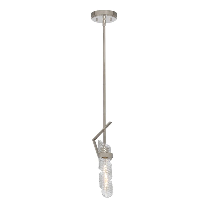 Maxim Lighting Milano 16" 1-Light Mini Pendant in Polished Nickel Maxim Lighting Milano 16" 1-Light Mini Pendant in Polished Nickel