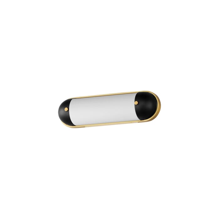 Capsule 1-Light LED Bathroom Vanity Light in Black with Natural Aged Brass Capsule 1-Light LED Bathroom Vanity Light in Black with Natural Aged Brass