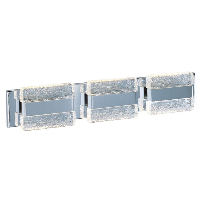 Maxim Ice LED Iceberg Bathroom Vanity Light in Polished Chrome Maxim Ice LED Iceberg Bathroom Vanity Light in Polished Chrome