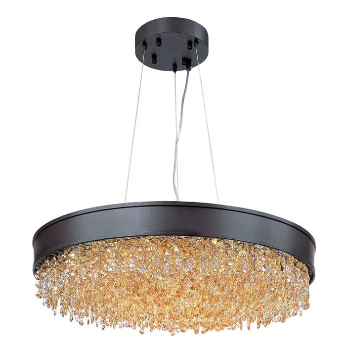 Maxim Mystic Scotch Crystal LED Pendant Light in Bronze Maxim Mystic Scotch Crystal LED Pendant Light in Bronze