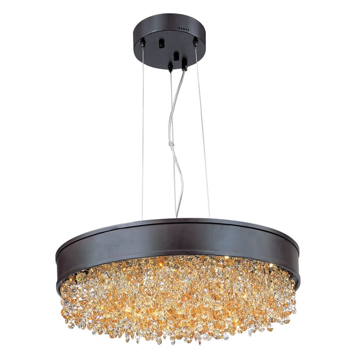 Maxim Lighting Mystic 30" 22-Light Scotch Crystal Pendant in Bronze Maxim Lighting Mystic 30" 22-Light Scotch Crystal Pendant in Bronze