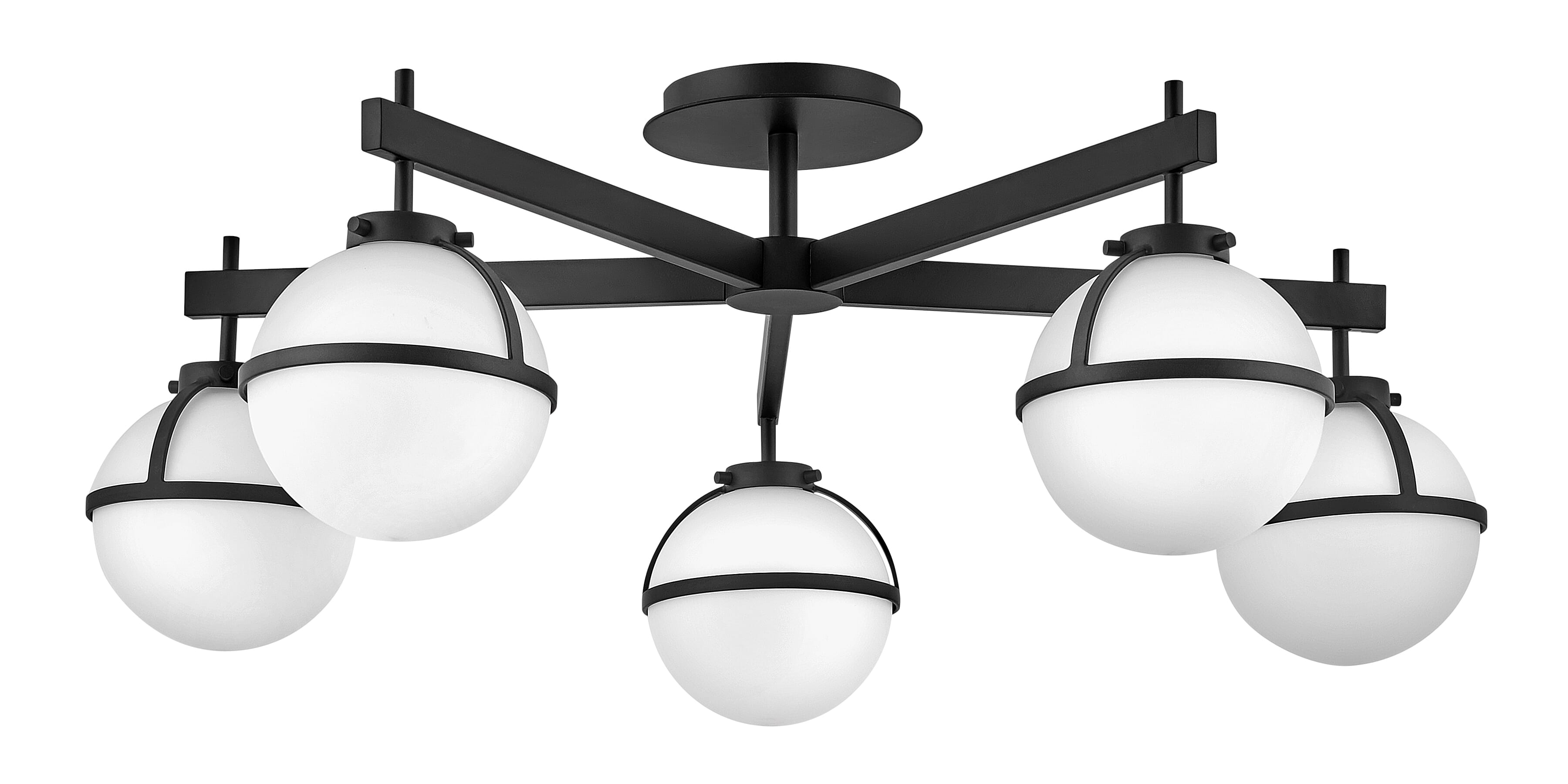 Black LED Semi-Flush Mount from the Hollis Collection