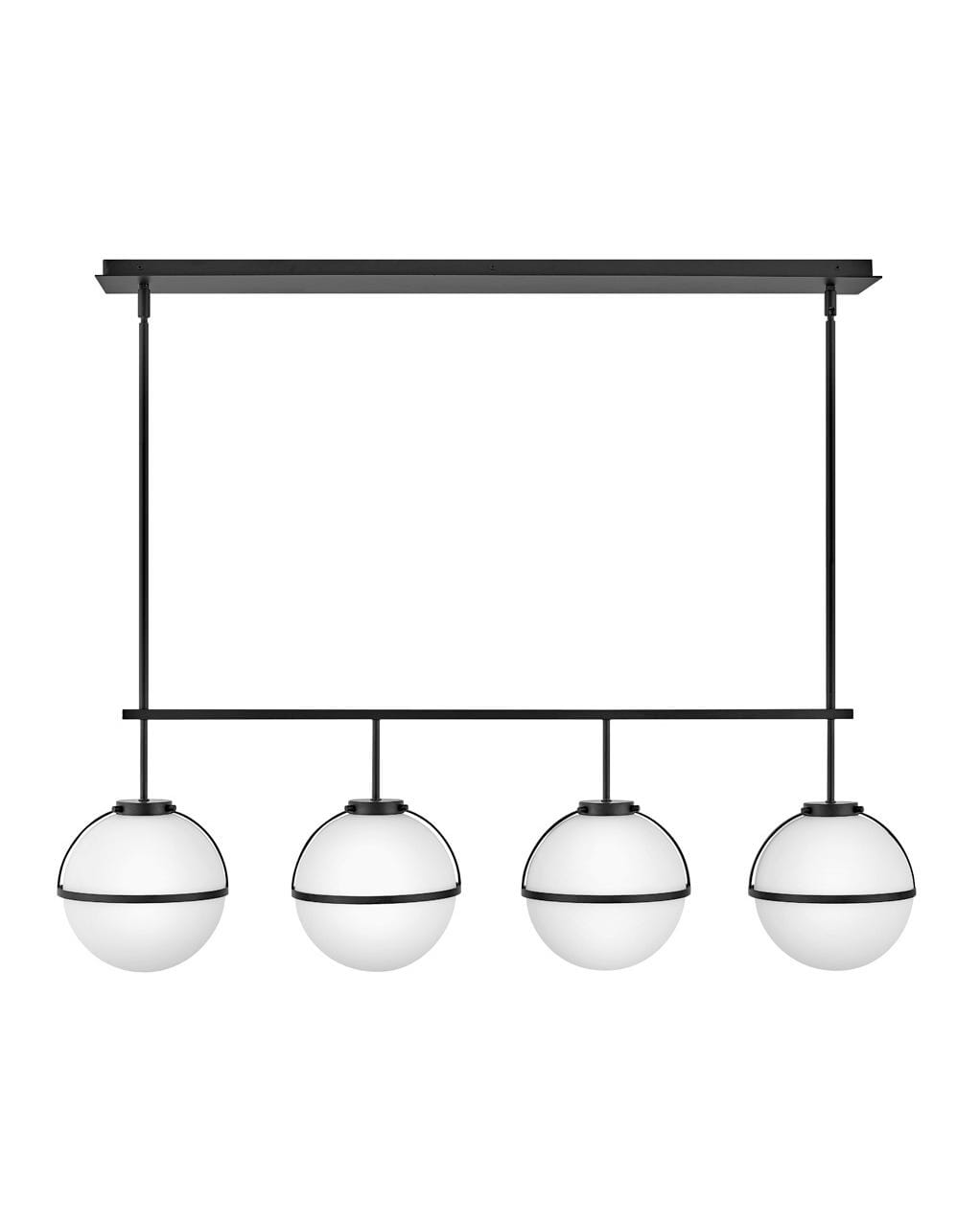 Black LED Linear Chandelier from the Hollis Collection