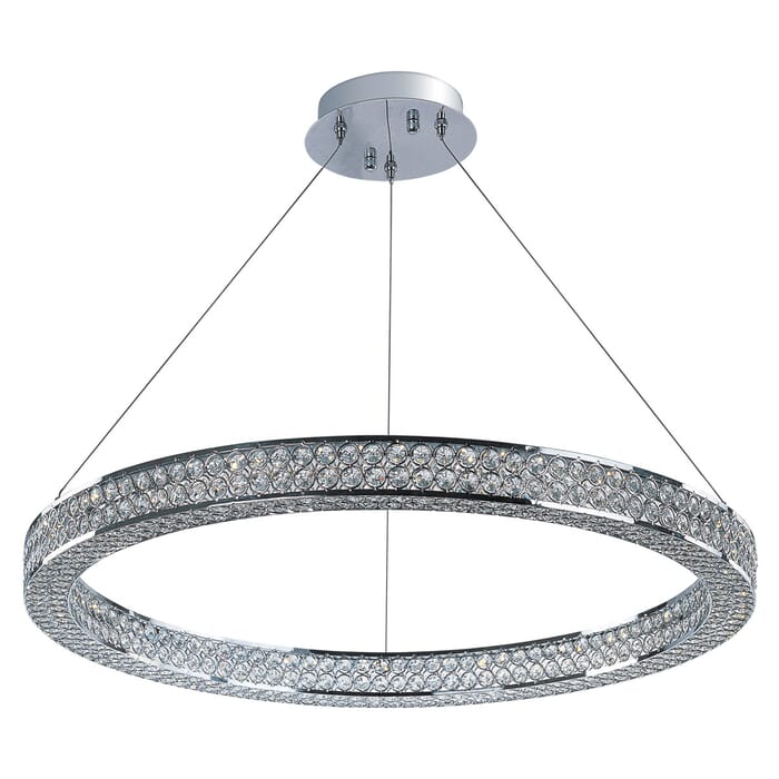Maxim Lighting Eternity 30" LED Entry Foyer Pendant in Polished Chrome Maxim Lighting Eternity 30" LED Entry Foyer Pendant in Polished Chrome