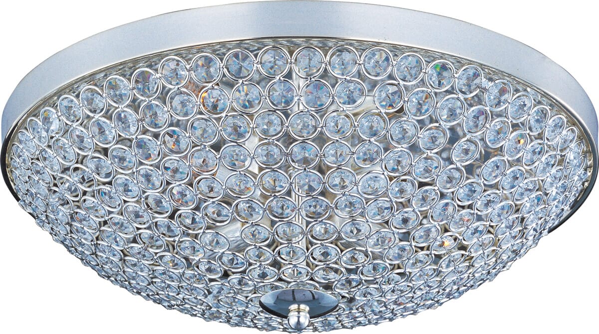 Maxim Glimmer 4-Light Flush Mount Ceiling Light in Plated Silver -  Maxim Lighting, 39871BCPS