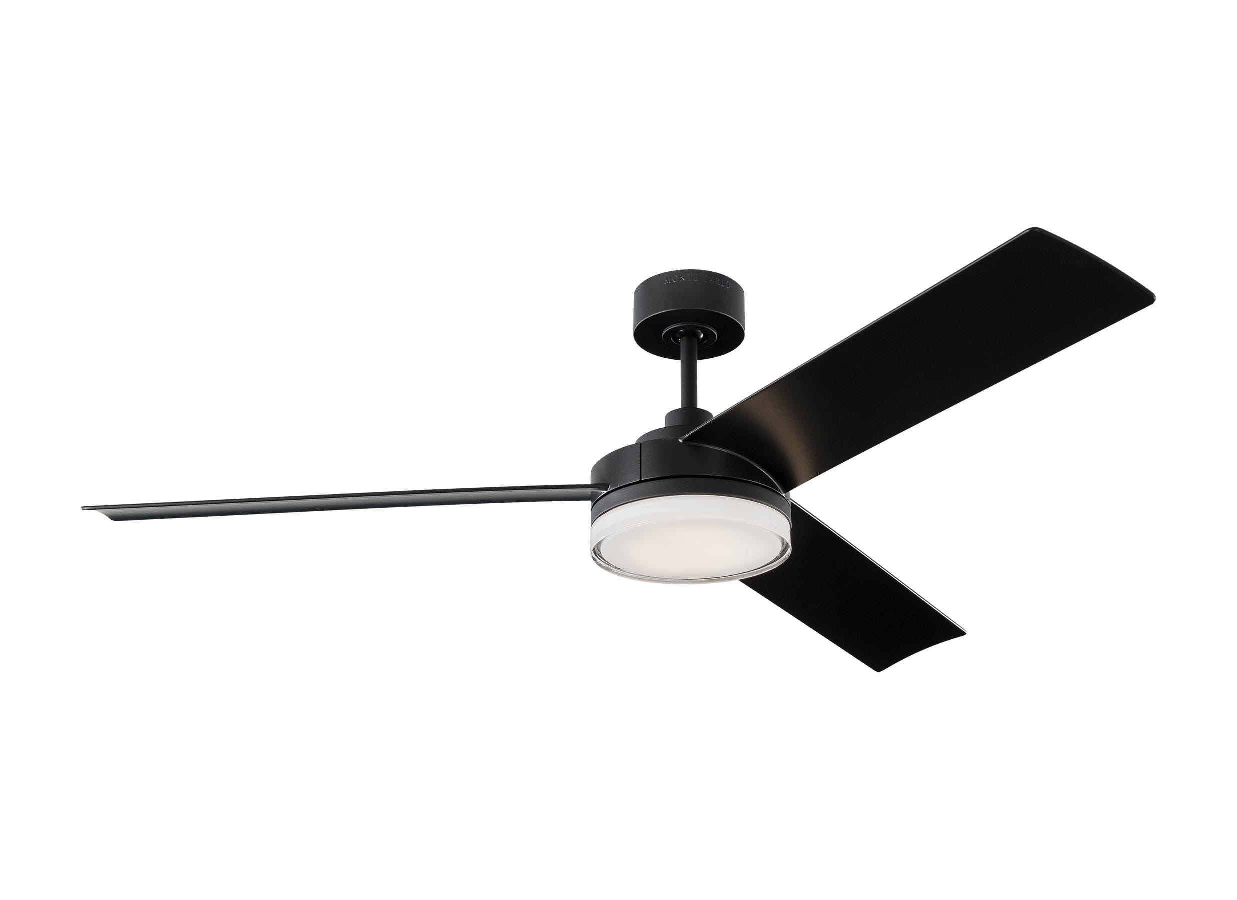 LED Cirque 56" Indoor Ceiling Fan in Midnight Black