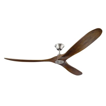 Monte Carlo 70" Maverick Max Damp Rated Ceiling Fan in Brushed Steel