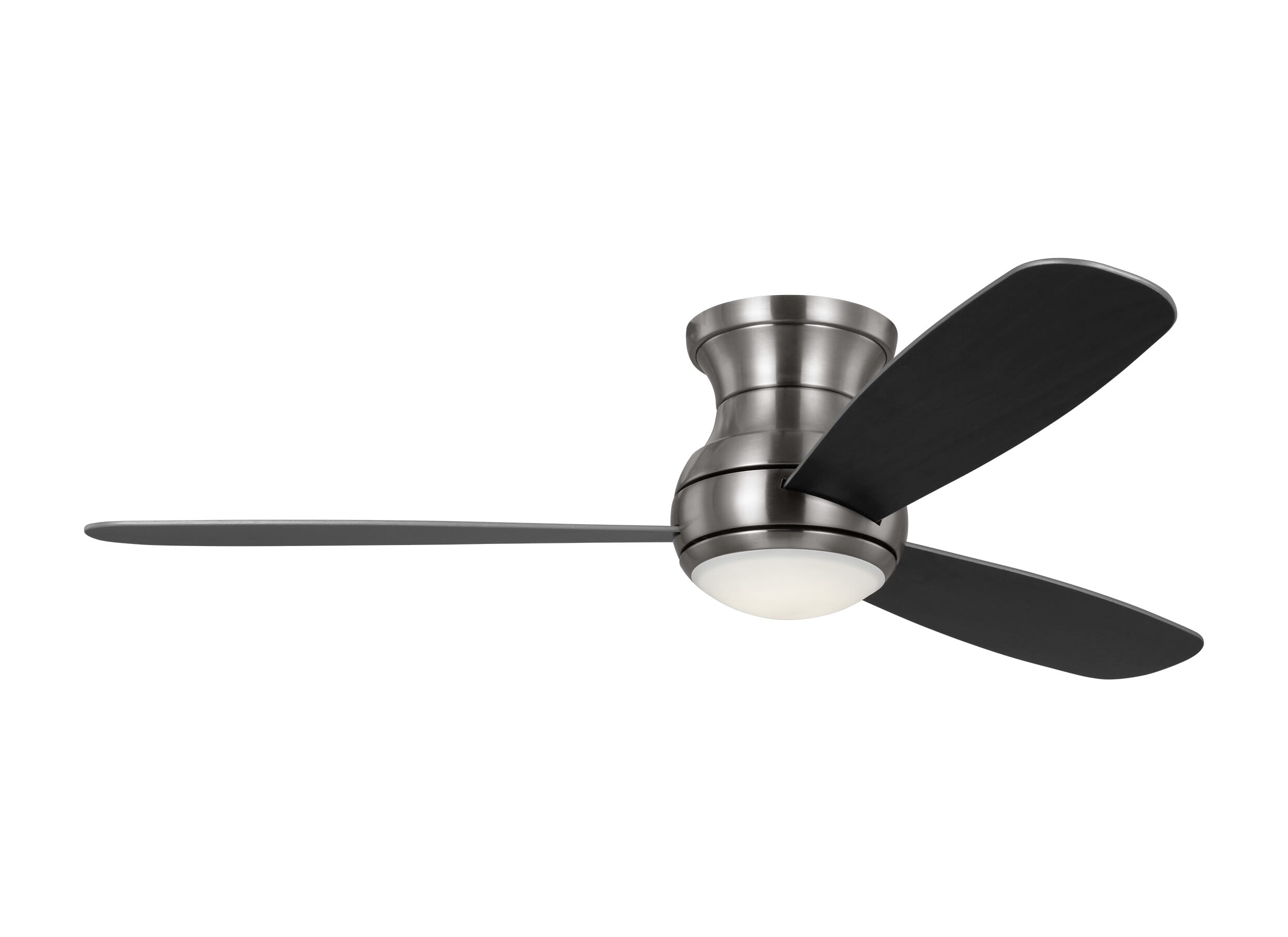 Orbis 52" Hugger LED Ceiling Fan in Brushed Steel