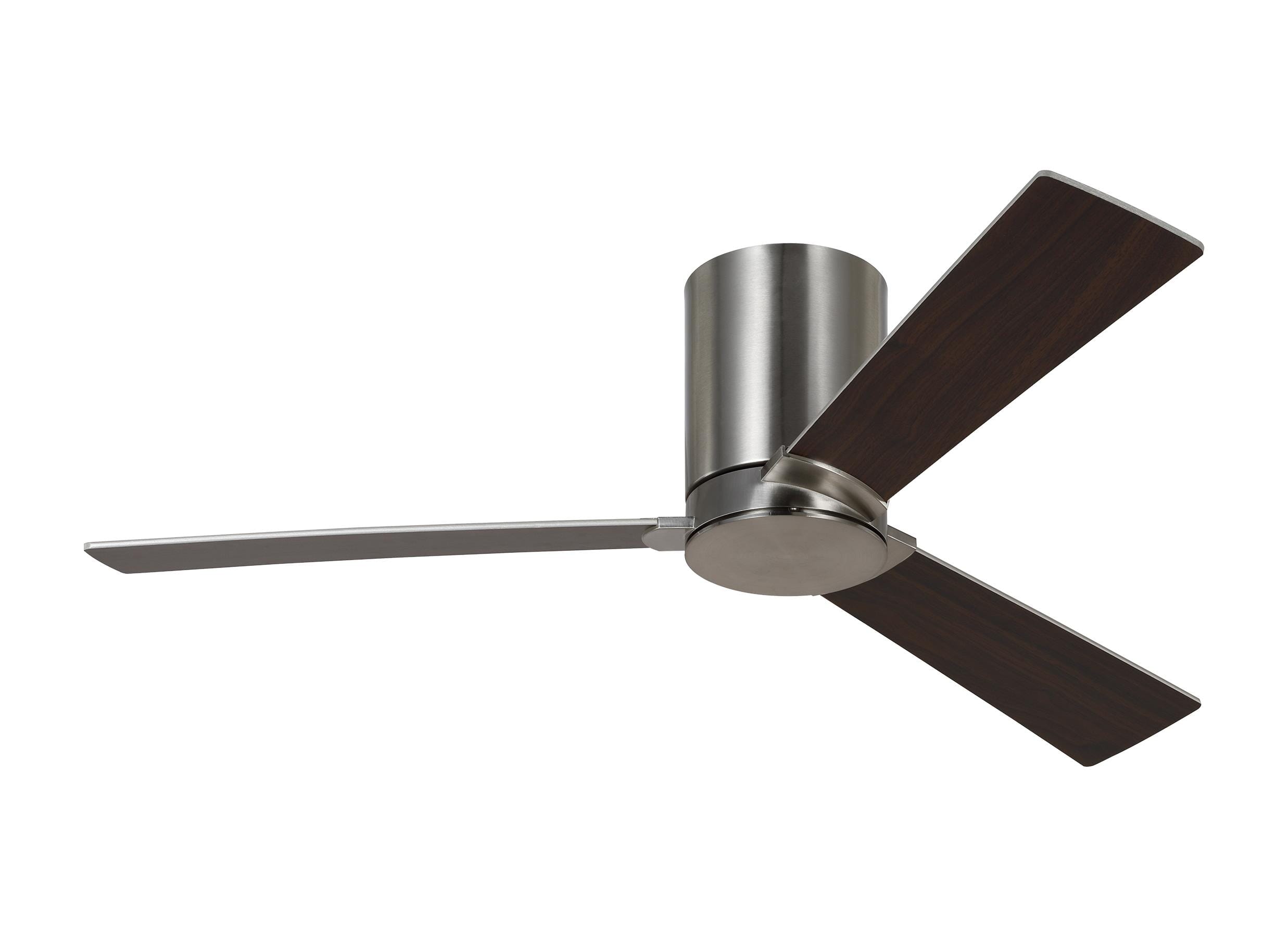 Rozzen Hugger 44" Ceiling Fan in Brushed Steel