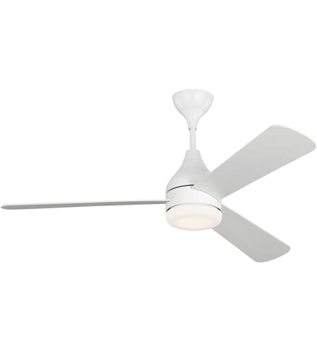 LED Streaming Smart 52" Indoor/Outdoor Ceiling Fan in Matte White