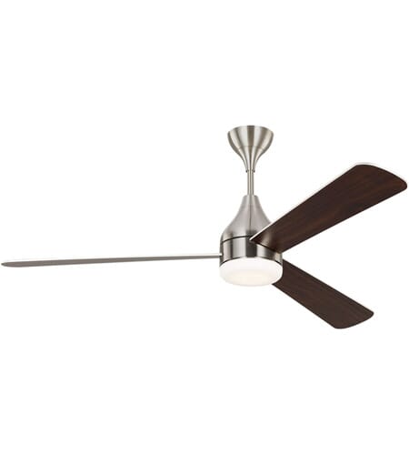 LED Streaming Smart 60" Indoor/Outdoor Ceiling Fan in Brushed Steel