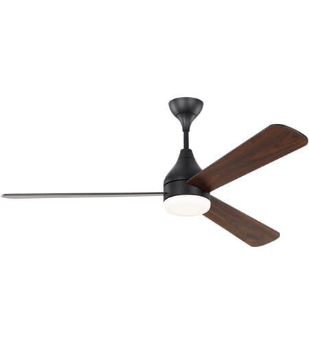 LED Streaming Smart 60" Indoor/Outdoor Ceiling Fan in Midnight Black