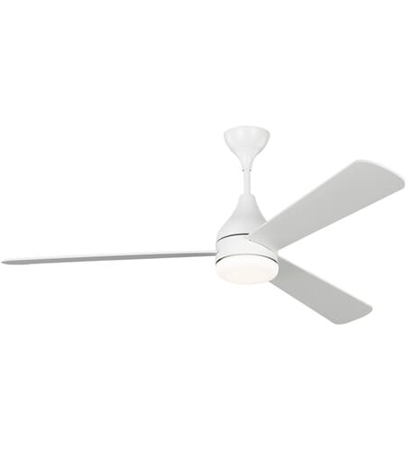 LED Streaming Smart 60" Indoor/Outdoor Ceiling Fan in Matte White