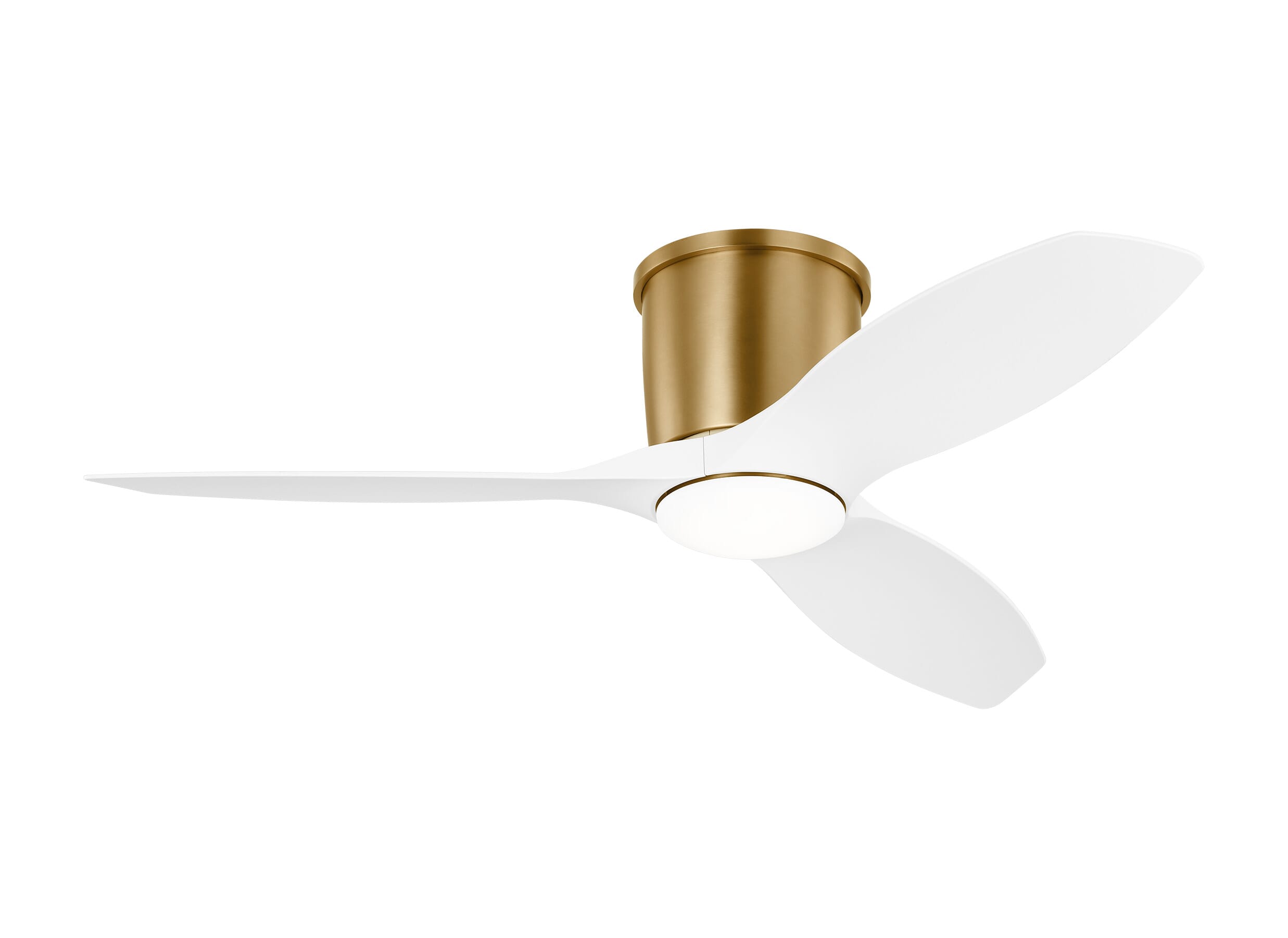 Titus 44" Hugger LED Ceiling Fan in Satin Brass