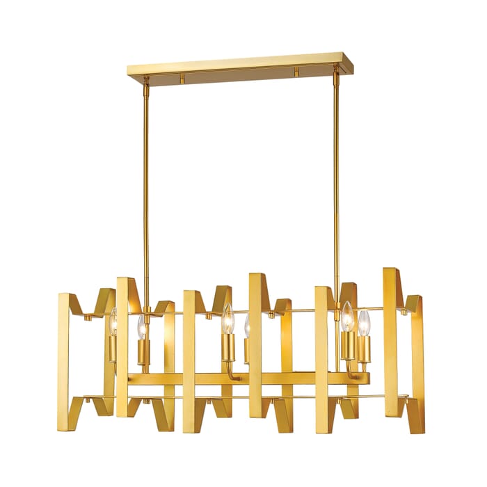 Z-Lite Marsala 6-Light Chandelier In Polished Metallic Gold Z-Lite Marsala 6-Light Chandelier In Polished Metallic Gold