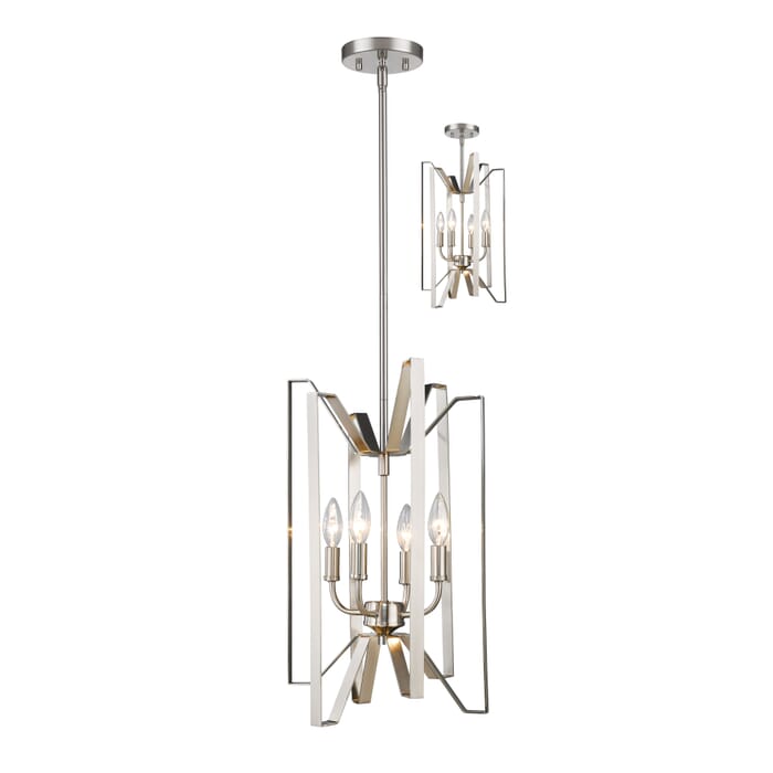 Z-Lite Marsala 4-Light Pendant Light In Brushed Nickel Z-Lite Marsala 4-Light Pendant Light In Brushed Nickel