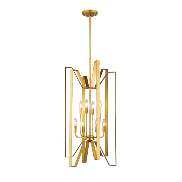 Z-Lite Marsala 8-Light Pendant Light In Polished Metallic Gold Z-Lite Marsala 8-Light Pendant Light In Polished Metallic Gold