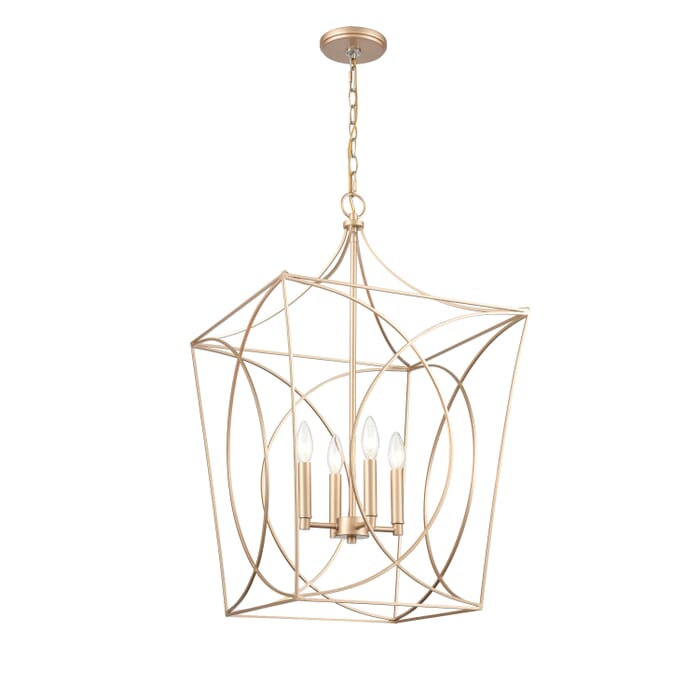 Millennium Tracy 4-Light Pendant Light in Painted Modern Gold Millennium Tracy 4-Light Pendant Light in Painted Modern Gold