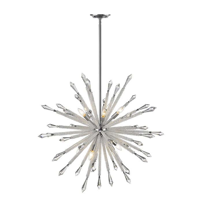 Z-Lite Soleia 10-Light Chandelier In Chrome Z-Lite Soleia 10-Light Chandelier In Chrome