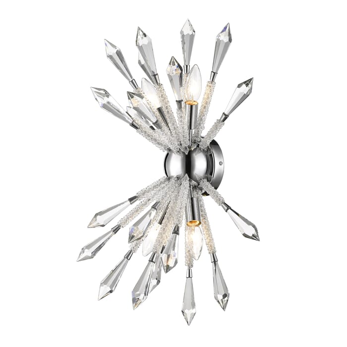 Z-Lite Soleia 4-Light Wall Sconce In Chrome Z-Lite Soleia 4-Light Wall Sconce In Chrome