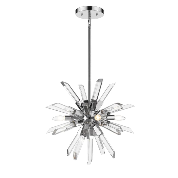 Z-Lite Burst 4-Light Chandelier In Chrome Z-Lite Burst 4-Light Chandelier In Chrome