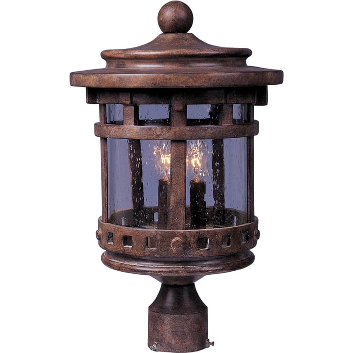 Maxim Lighting Santa Barbara VX 3-Lt 16" Outdoor Post Mt, Copper Maxim Lighting Santa Barbara VX 3-Lt 16" Outdoor Post Mt, Copper