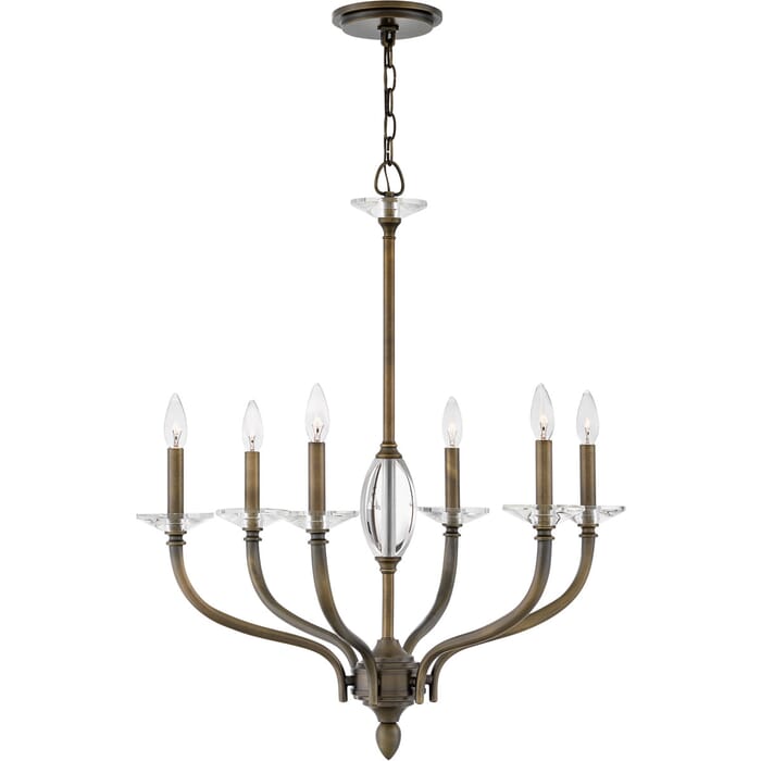Hinkley Surrey 6-Light Single Tier Chandelier in Oiled Bronze Hinkley Surrey 6-Light Single Tier Chandelier in Oiled Bronze